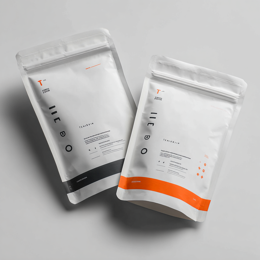 product package on neutral background